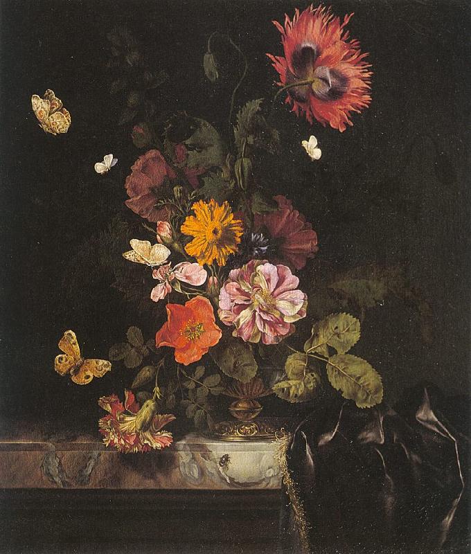 Lachtropius, Nicolaes Flowers in a Gold Vase oil painting image